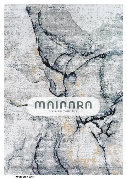 Karpet Abstrak (GW-A-0048) - Grey.Black