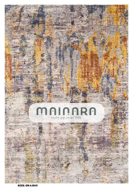Karpet Abstrak (GW-A-0049) - Grey,Orange,Purple