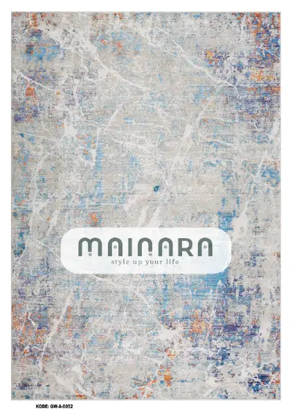 Karpet Abstrak (GW-A-0052) - Grey,Blue
