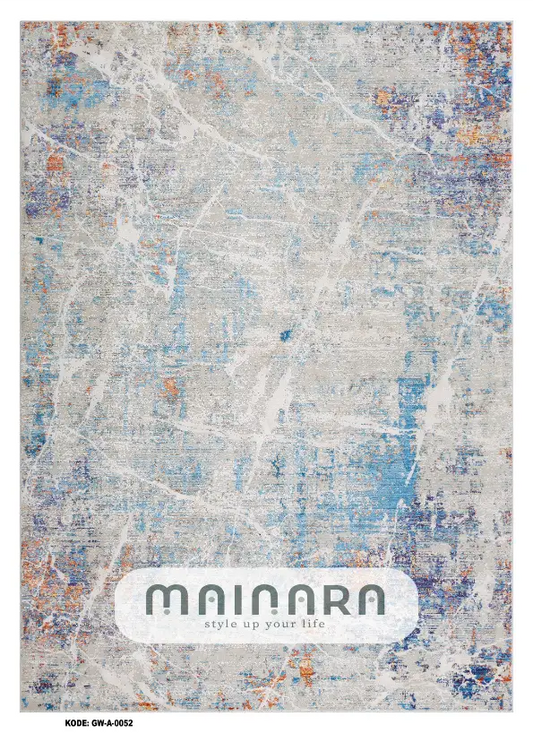 Karpet Abstrak (GW-A-0052) - Grey,Blue