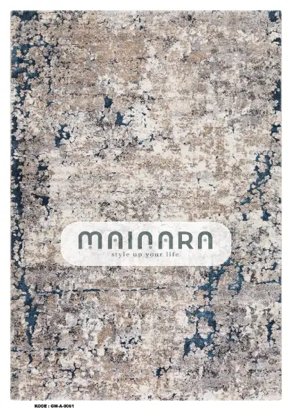 Karpet Abstrak (GW-A-0061) - Grey,Cream,Blue