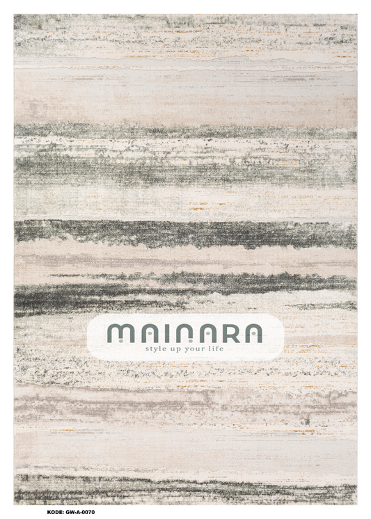 Karpet Abstrak (GW-A-0070) - Grey, Creme