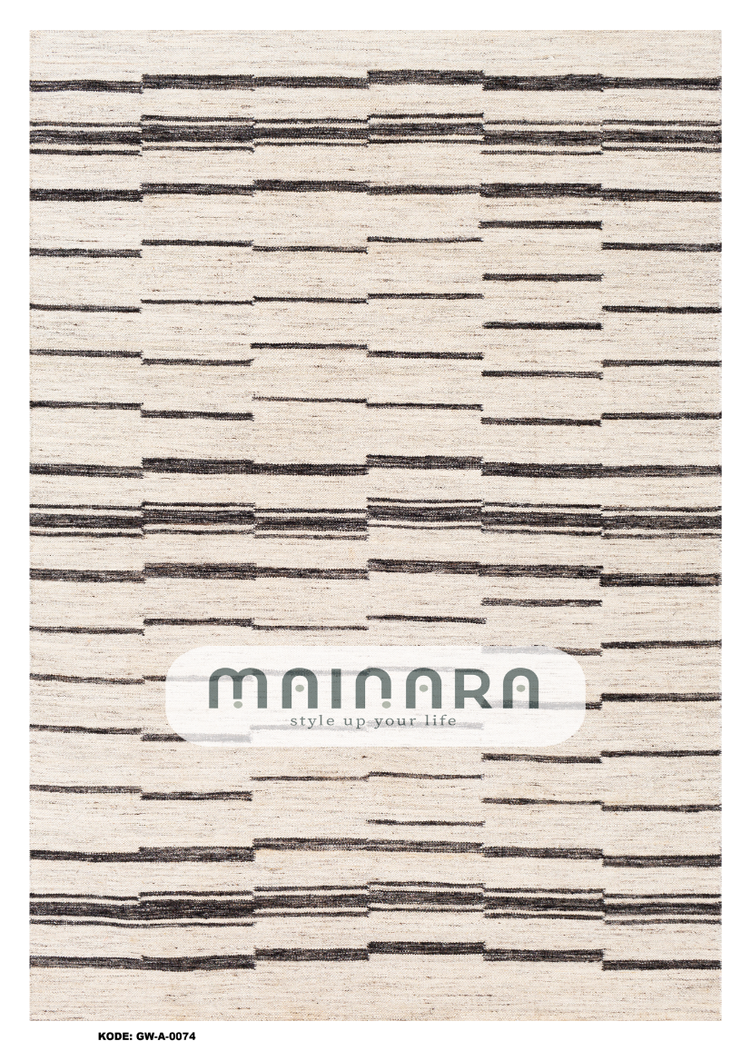 Karpet Abstrak (GW-A-0074) - Grey, Creme