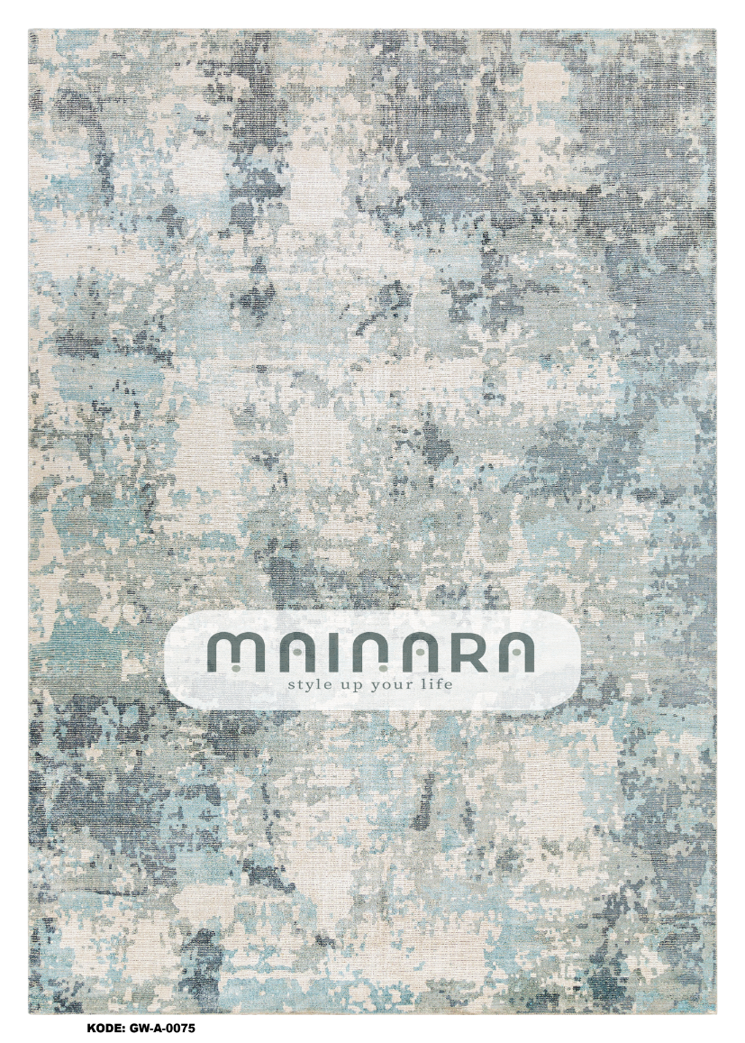 Karpet Abstrak (GW-A-0075) - Grey,Blue
