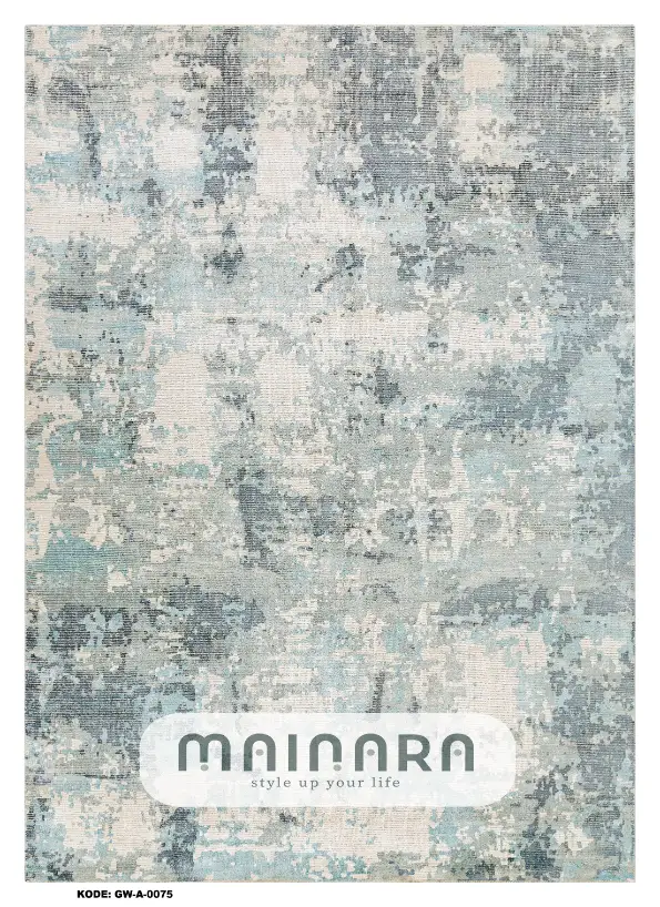 Karpet Abstrak (GW-A-0075) - Grey,Blue