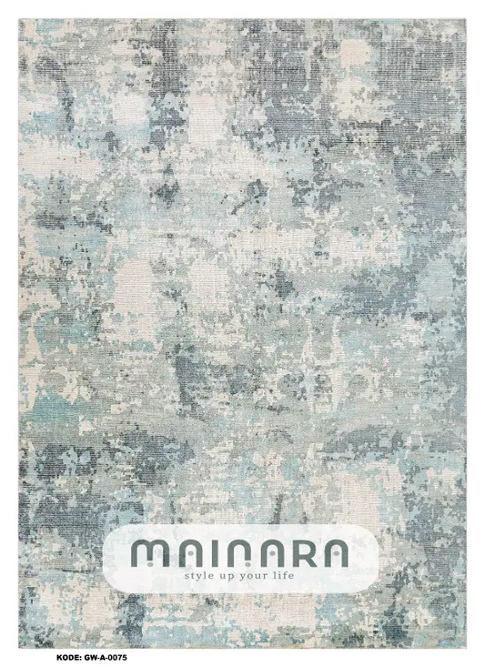 Karpet Abstrak (GW-A-0075) - Grey,Blue