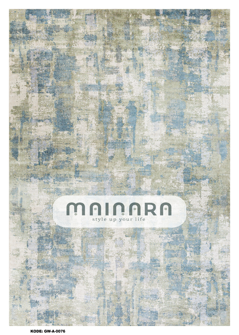 Karpet Abstrak (GW-A-0076) - Grey, Blue