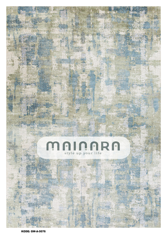Karpet Abstrak (GW-A-0076) - Grey, Blue