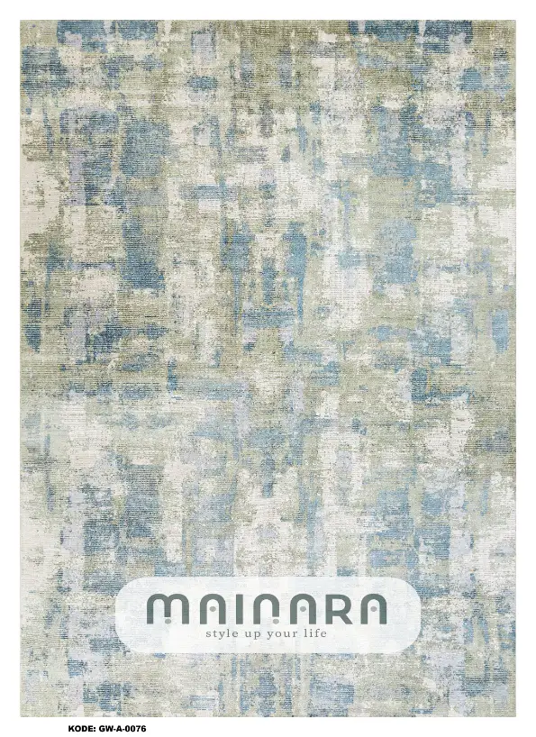 Karpet Abstrak (GW-A-0076) - Grey, Blue