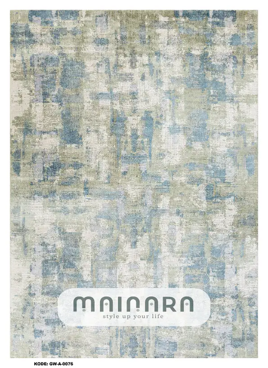 Karpet Abstrak (GW-A-0076) - Grey, Blue