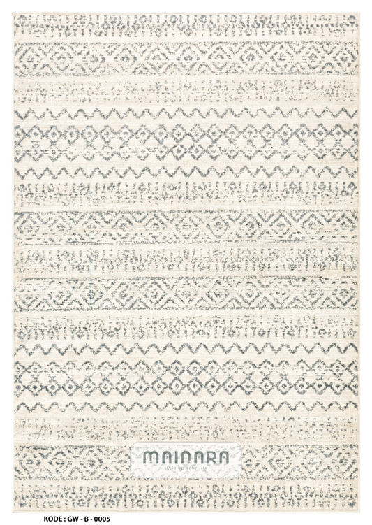 Karpet Bohemian (GW-B-0005) - Grey,Cream