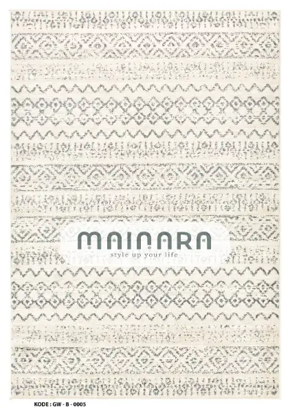Karpet Bohemian (GW-B-0005) - Grey,Cream