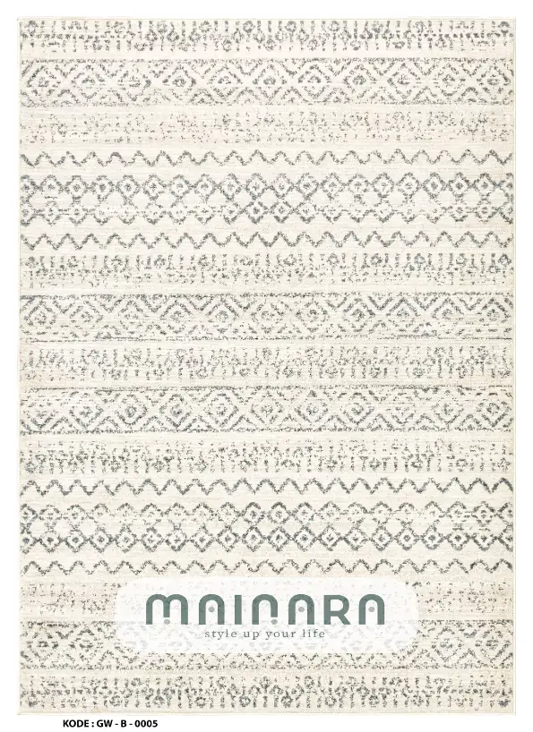Karpet Bohemian (GW-B-0005) - Grey,Cream