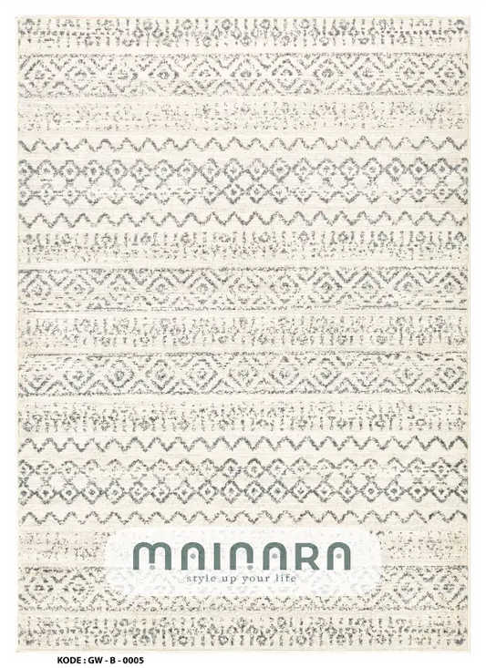 Karpet Bohemian (GW-B-0005) - Grey,Cream