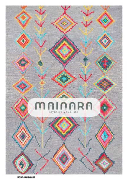 Karpet Bohemian (GW-B-0008) - Grey,Yellow,Red,Blue,Green,Orange