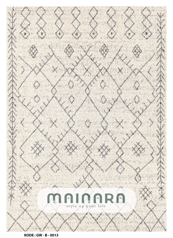 Karpet Bohemian (GW-B-0013) - Grey,Cream