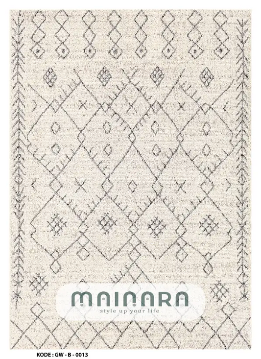 Karpet Bohemian (GW-B-0013) - Grey,Cream