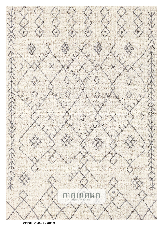 Karpet Bohemian (GW-B-0013) - Grey,Cream