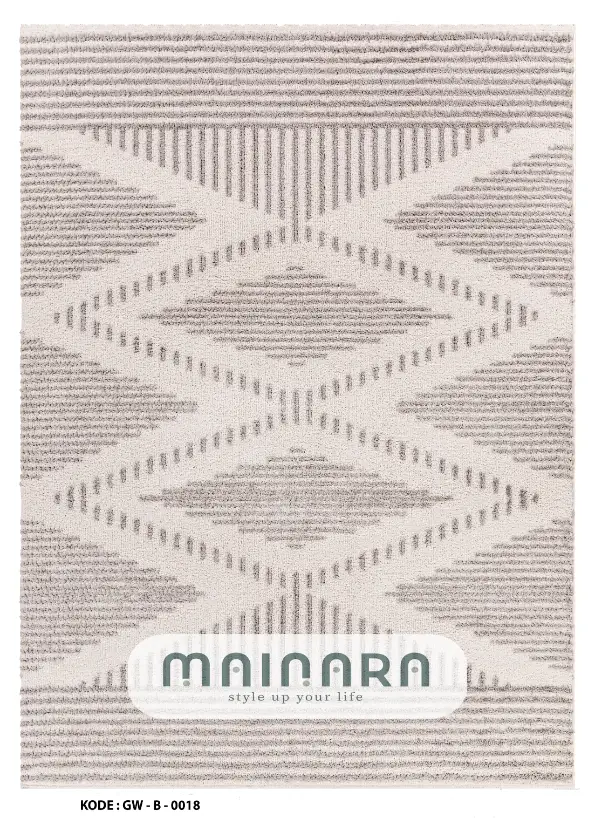 Karpet Bohemian (GW-B-0018) - Grey,Cream