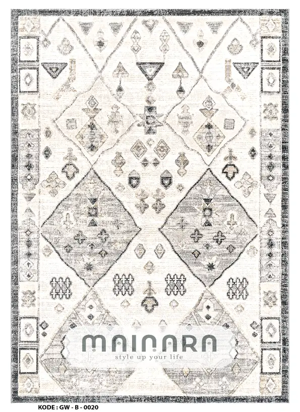 Karpet Bohemian (GW-B-0020) - Grey