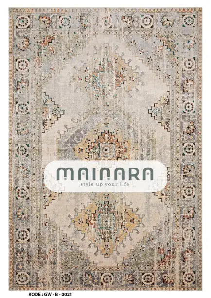Karpet Bohemian (GW-B-0021) - Grey,Cream,Brown