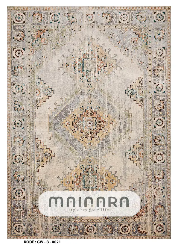 Karpet Bohemian (GW-B-0021) - Grey,Cream,Brown