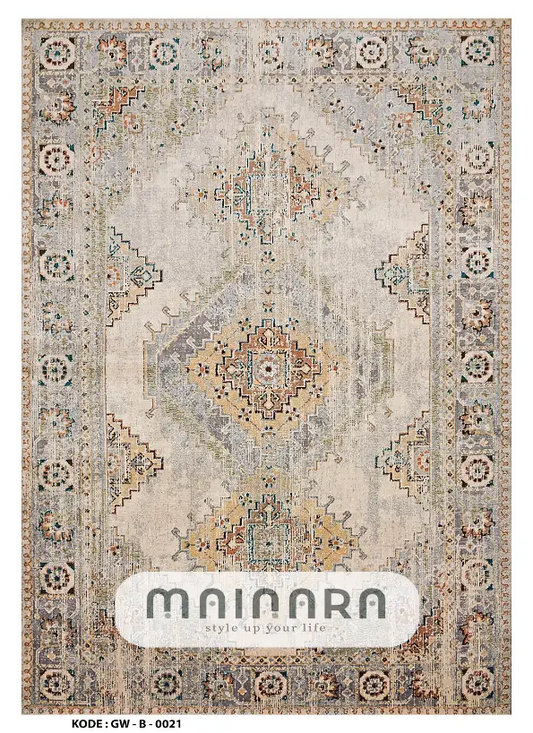 Karpet Bohemian (GW-B-0021) - Grey,Cream,Brown