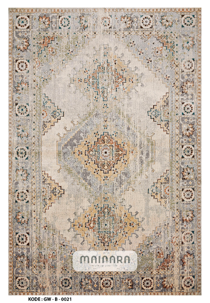 Karpet Bohemian (GW-B-0021) - Grey,Cream,Brown