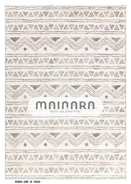 Karpet Bohemian (GW-B-0023) - Grey,Cream