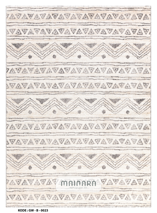 Karpet Bohemian (GW-B-0023) - Grey,Cream