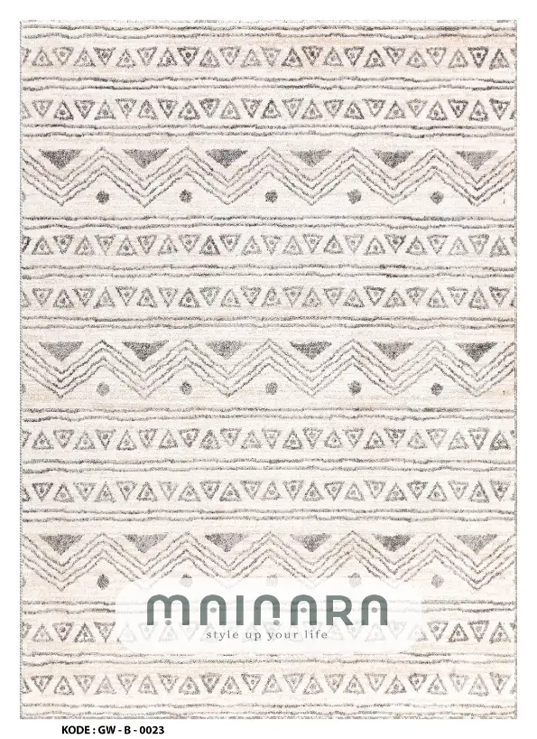 Karpet Bohemian (GW-B-0023) - Grey,Cream