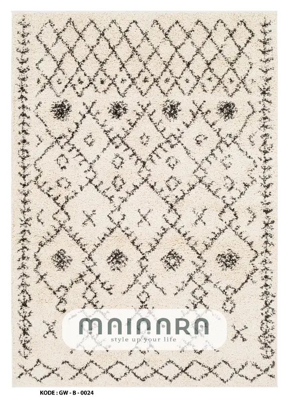 Karpet Bohemian (GW-B-0024) - Grey,Cream