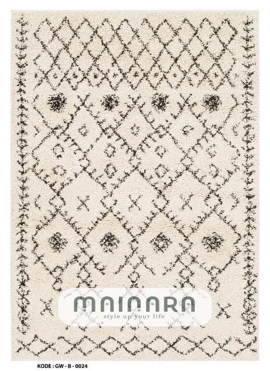 Karpet Bohemian (GW-B-0024) - Grey,Cream