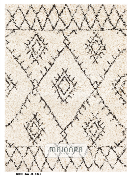 Karpet Bohemian (GW-B-0026) - Grey,Cream