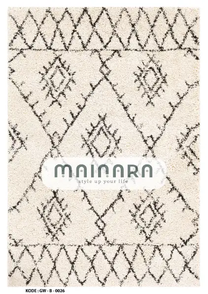 Karpet Bohemian (GW-B-0026) - Grey,Cream