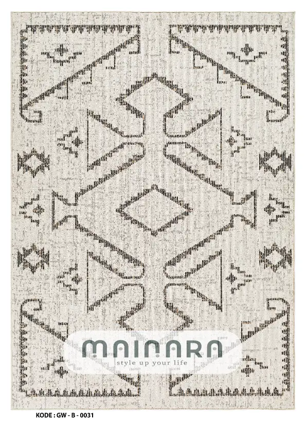 Karpet Bohemian (GW-B-0031) - Grey,Cream