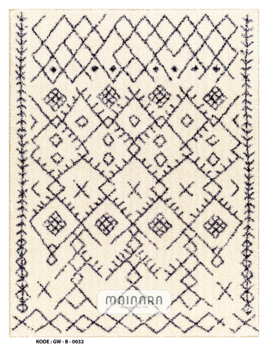 Karpet Bohemian (GW-B-0032) - Grey,Cream