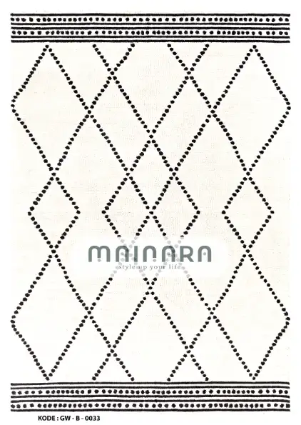 Karpet Bohemian (GW-B-0033) - Grey,Black,White