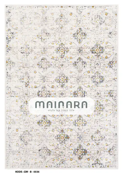 Karpet Bohemian (GW-B-0036) - Grey,Cream,Yellow