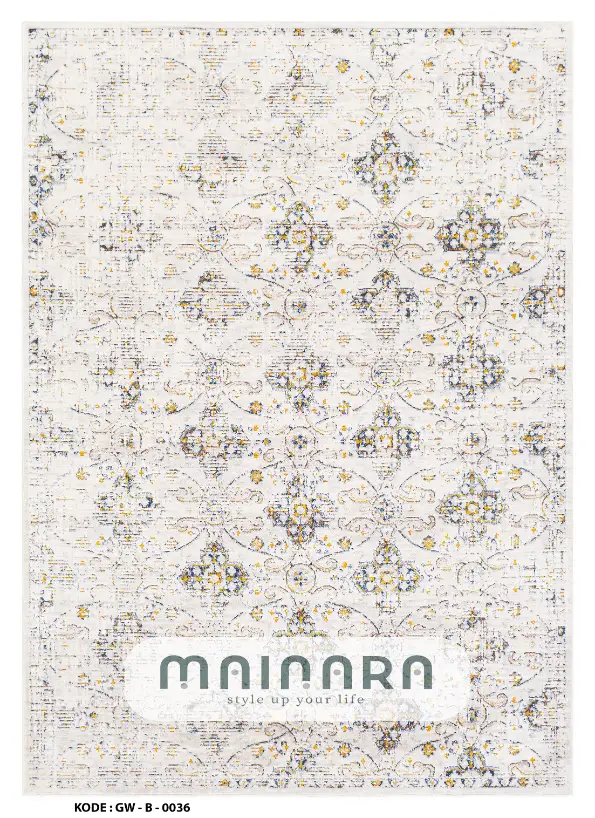 Karpet Bohemian (GW-B-0036) - Grey,Cream,Yellow