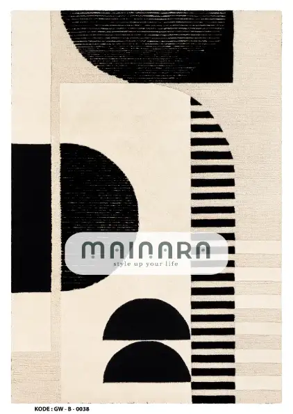 Karpet Bohemian (GW-B-0038) - Black,Cream