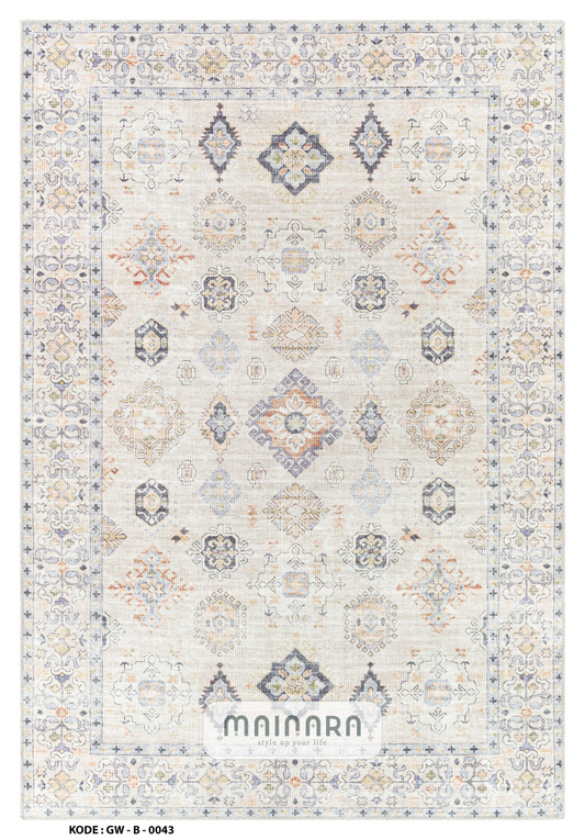 Karpet Bohemian (GW-B-0043) - Grey,Cream,Blue