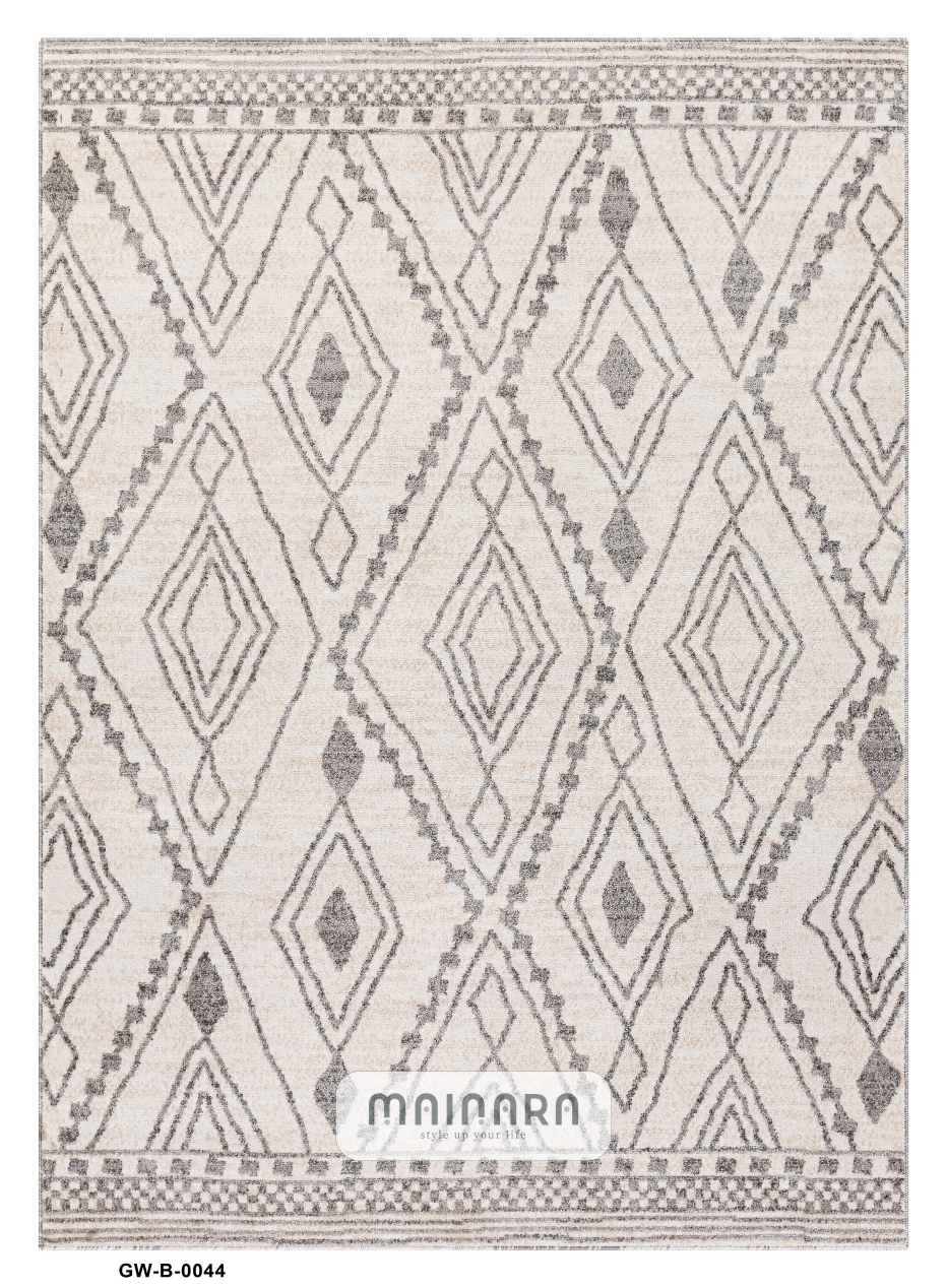 Karpet Bohemian (GW-B-0044) - Grey,Cream