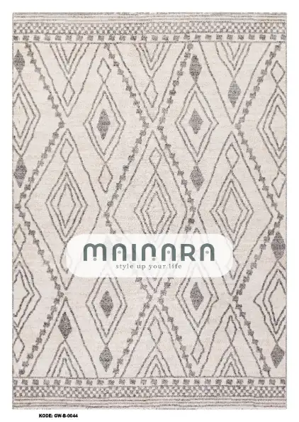 Karpet Bohemian (GW-B-0044) - Grey,Cream