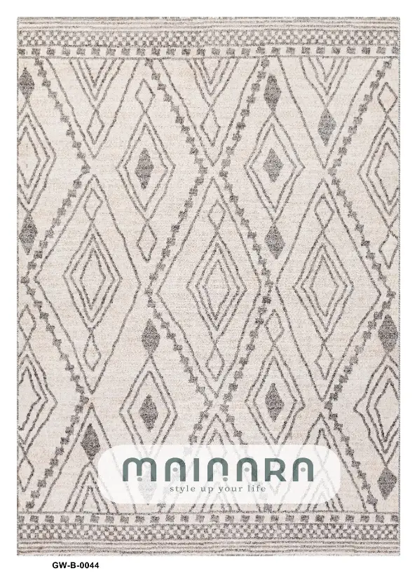Karpet Bohemian (GW-B-0044) - Grey,Cream
