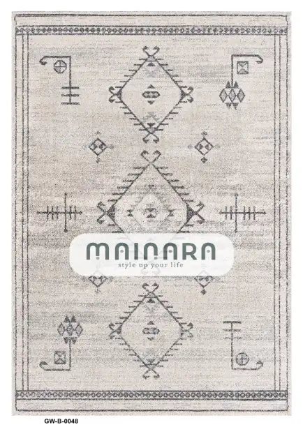 Karpet Bohemian (GW-B-0048) - Grey,Cream