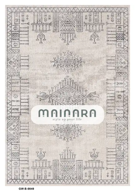 Karpet Bohemian (GW-B-0049) - Grey,Cream