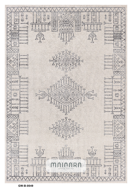 Karpet Bohemian (GW-B-0049) - Grey,Cream