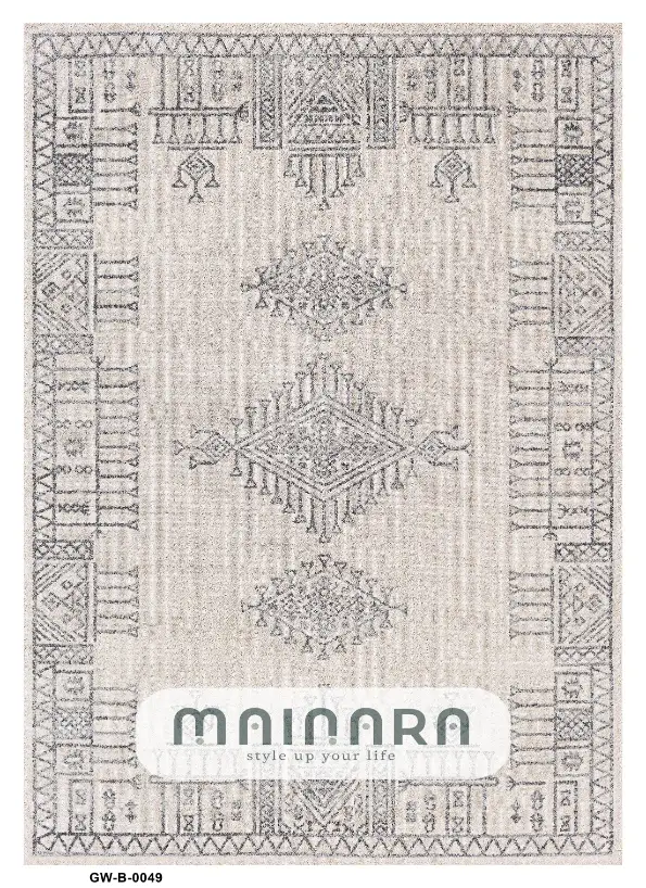 Karpet Bohemian (GW-B-0049) - Grey,Cream