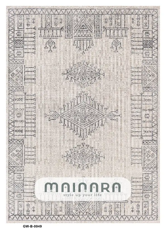 Karpet Bohemian (GW-B-0049) - Grey,Cream